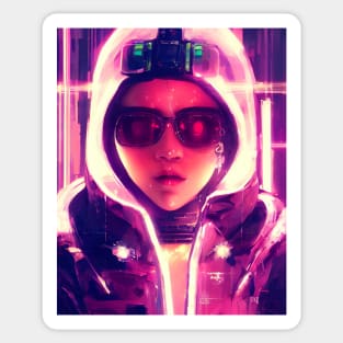 Netrunner in Pink Sticker